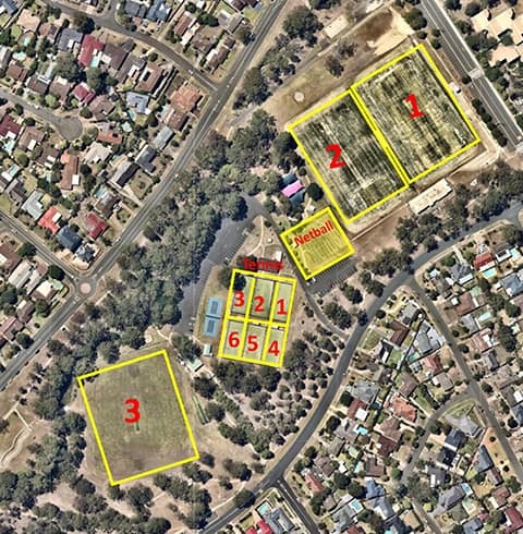 Map of the whole area of Crestwood Reserve